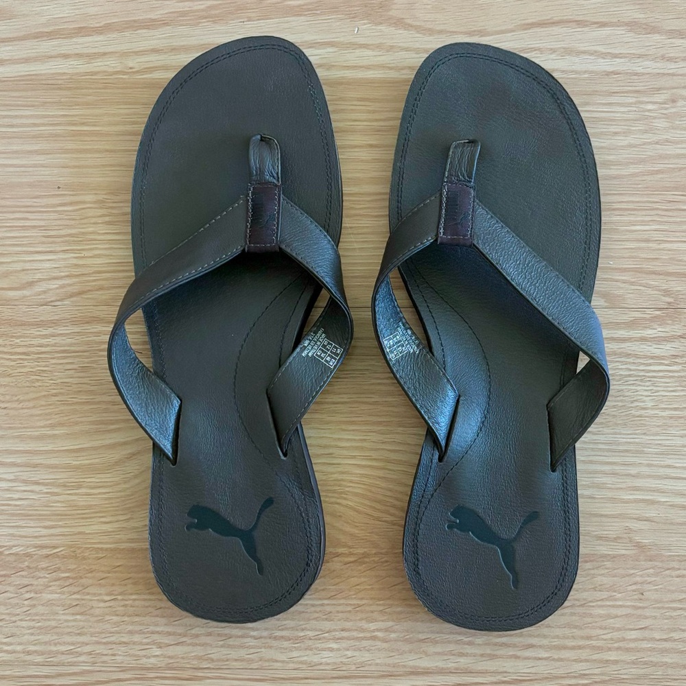 Puma Leather Flip Flops M12